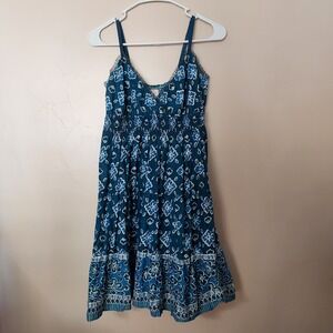 Nolita Floral Print Dress‎ Womens Sleeveless Summer Sun Dress Bohemian Small